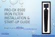 Pro‐Ox Iron Filter 8500 Installation and Start Up Guide