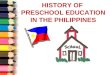 History Preschool Education Philippines