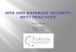Web Database Server Best Practices
