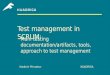 Test management in scrum