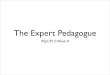 #SpCP13: Expert Pedagogue