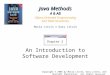 Java Methods - An Introduction to Software Development
