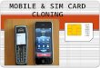 Mobile Phone and SIM card cloning