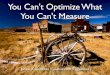 You can't optimize what you cannot measure - Lone Star PHP