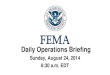 FEMA Daily Operations Briefing for Aug 24, 2014