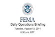 FEMA Daily Operations Briefing for Aug 19, 2014