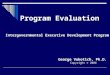 Program Evaluation Handouts