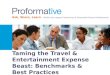 Taming the Travel & Entertainment Expense Beast: Benchmarks & Best Practices