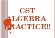 Cst Algebra Ppt  Released Questions