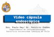 Video cápsula endoscópica Dra. Paula Rey/ Dr. Patricio Ibáñez Departamento de Gastroenterología Pontificia Universidad Católica de Chile