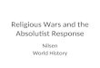 Religious Wars and Absolutism