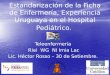 Estandarización de la Ficha de Enfermería, Experiencia Uruguaya en el Hospital Pediátrico. Teleenfermería Riei WG NI Imia Lac Lic. Héctor Rosso – 30 de