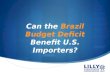 Can the Brazil Budget Deficit Benefit U.S. Importers?
