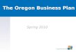 What is the Oregon Business Plan