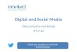 TCP Workshop (24/09/13): Best practice digital & social media