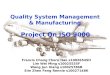Quality System Management & Manufacturing