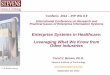 Enterprise systems in healthcare: leveraging what we know from other industries