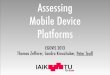 Assessing Mobile Device Platforms (E-Government, M-Government context)