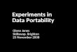 Experiments in Data Portability