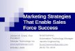 Marketing Strategies That Enable Sales Force Success