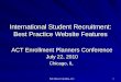 International Student Recruitment: Best Practice Website Features