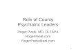 Role of County Psychiatric Leaders