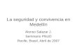 La seguridad y convivencia en Medellín Alonso Salazar J. Seminario PNUD Recife, Brasil, Abril de 2007