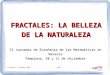 J. Palacián y C. Martínez (UPNa) 1/35 FRACTALES: LA BELLEZA DE LA NATURALEZA II Jornadas de Enseñanza de las Matemáticas en Navarra Pamplona, 10 y 11 de