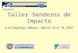 Taller Senderos de Impacto U A Chapingo, México, Marzo 12 al 14, 2007 EULACIAS