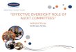 Effective oversight role of audit committees