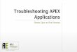 Troubleshooting APEX Performance Issues