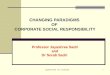 Changing paradigms of corporate social responsibility