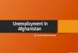Unemployment in afghanistan