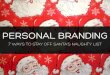 Personal Branding: 7 Ways to Stay Off Santa's Naughty List