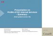 Presentation on Profile of GC Internal Services - Summary