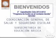 COORDINACIÓN GENERAL DE SALUD Y SEGURIDAD ESCOLAR SUBSECRETARIA DE EDUCACIÓN BÁSICA