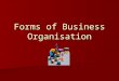 Forms Of Business Organisation Pp