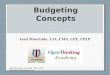 CMA(Part1): Budgeting Concepts