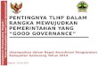 Tindak Lanjut Hasil Pemeriksaan dan Good Governance