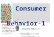 Consumer Bahavior-1 a Marketing Plan prerequisite by