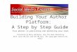 Building your author platform   sme