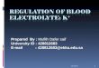 Regulation of blood potassium