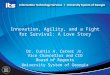 Innovation, agility, and a fight for survival a love storyv2