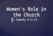 Women’s Role in the Church