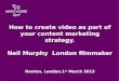 #Contentmarketing2013 Hoxton, London: Why video is so important as part of your content mix