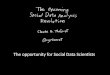 Social Scientists and the Social data revolution uqam