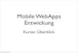 Mobile Webapps Entwicklung
