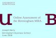 Online Assessment Birmingham Mba
