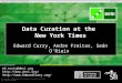 Data Curation at the New York Times