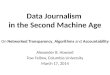 Data journalism in the second machine age